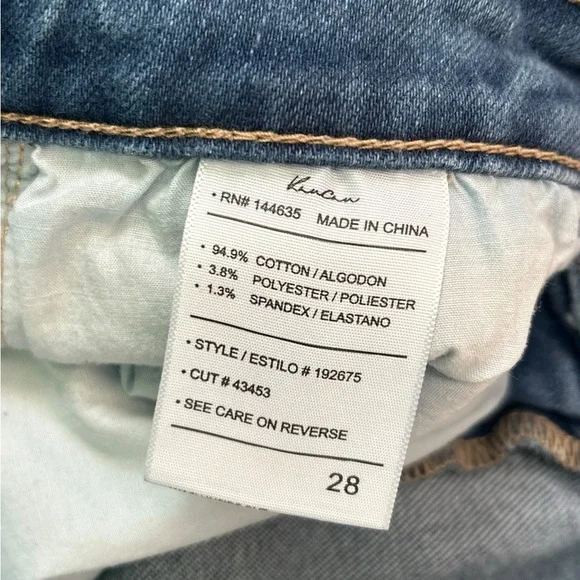 KanCan Jeans Womens Skinny Frayed Fringe Ankle Medium Wash Blue Stretch Denim 28 - Picture 5 of 7